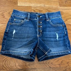 Justice Distressed Denim Jean Shorts. Girls Size 12.
